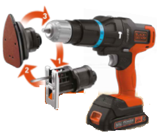 BLACK+DECKER EVO185B1 Type 1 (KR) MULTITOOL onderdelen en accessoires