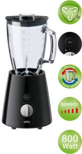 Braun 4186-JB3060BK 0X22311065 TributeCollection Jug blender JB 3060 Black onderdelen en accessoires